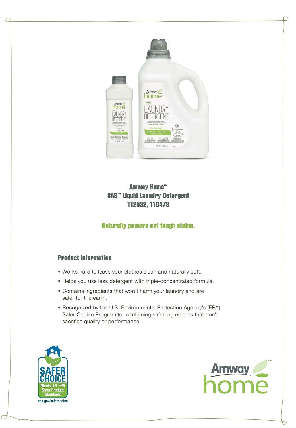 Amway Home SA8 Liquid Laundry Detergent Gentle Cleaning Etsy Canada