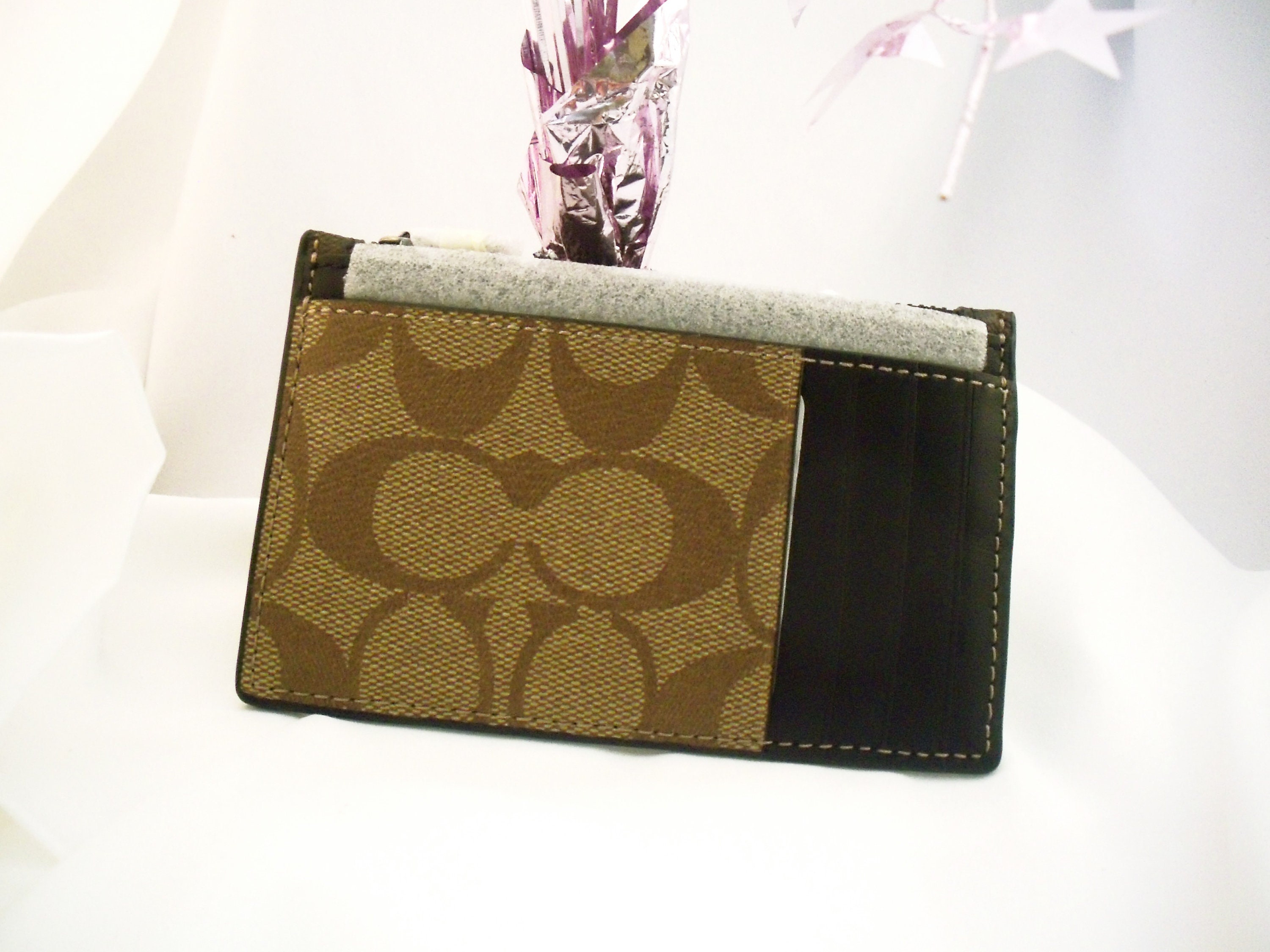 coach card wallet womens