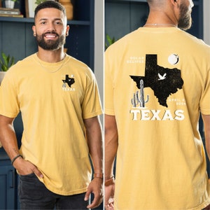 Texas Solar Eclipse Graphic Tshirt April 8, 2024 Comfort Colors 100% Cotton Tee
