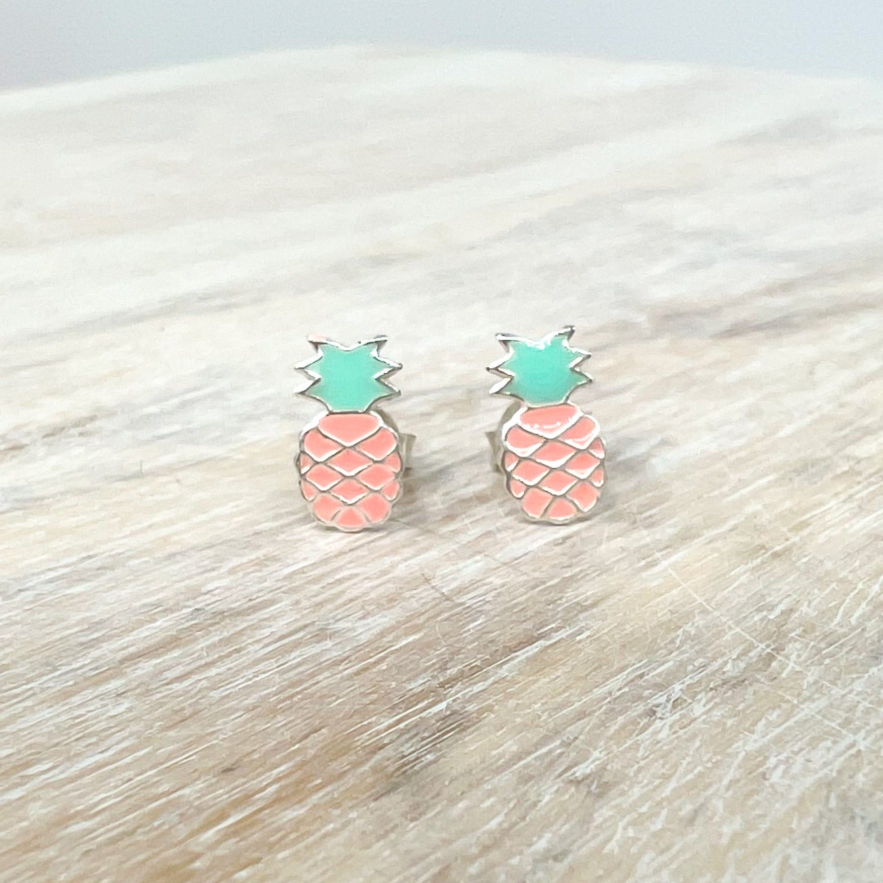 Pink pineapple earrings sale