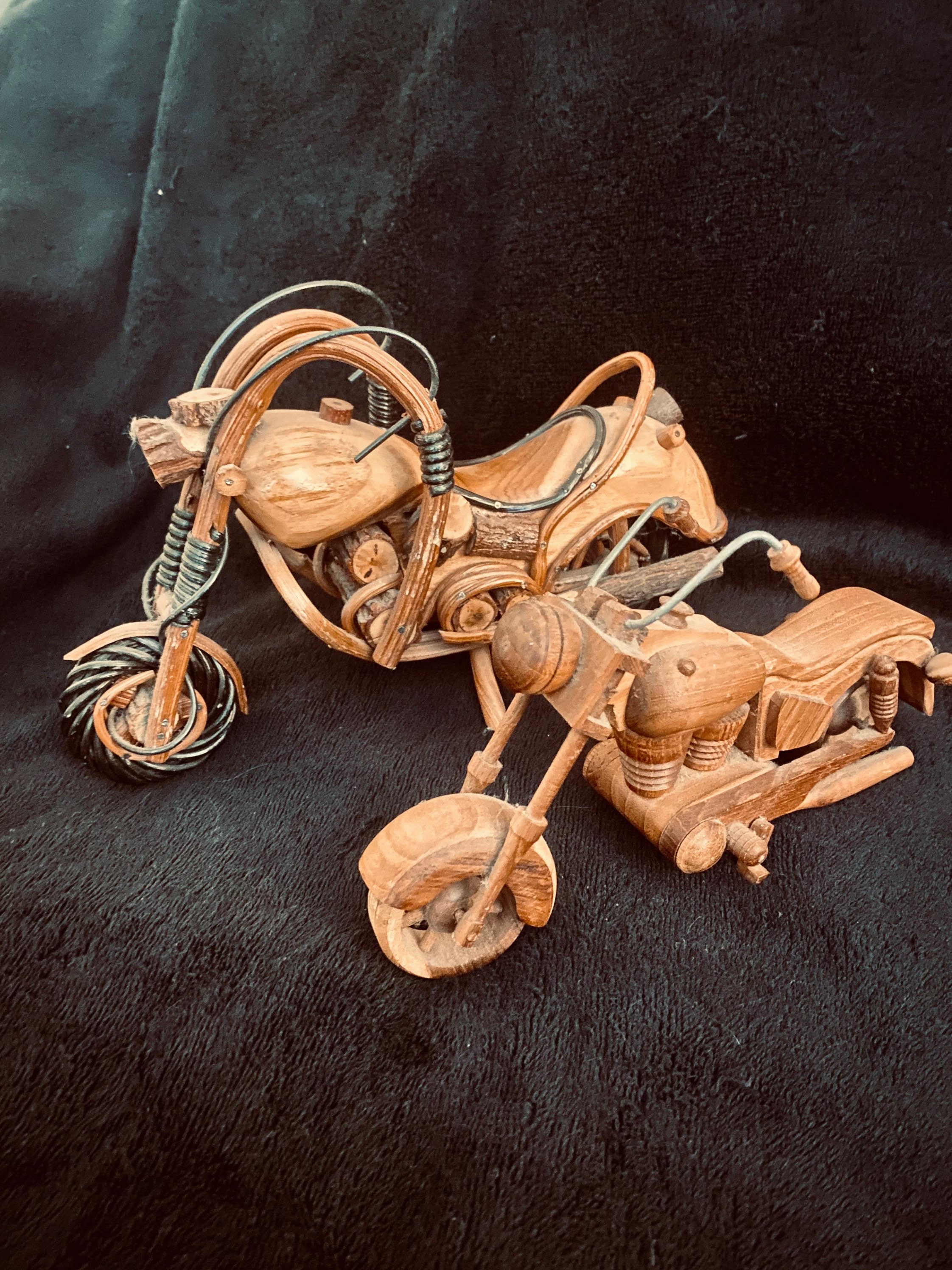 Pair of Small Handmade Wooden Harley Davidson Bikes - Etsy