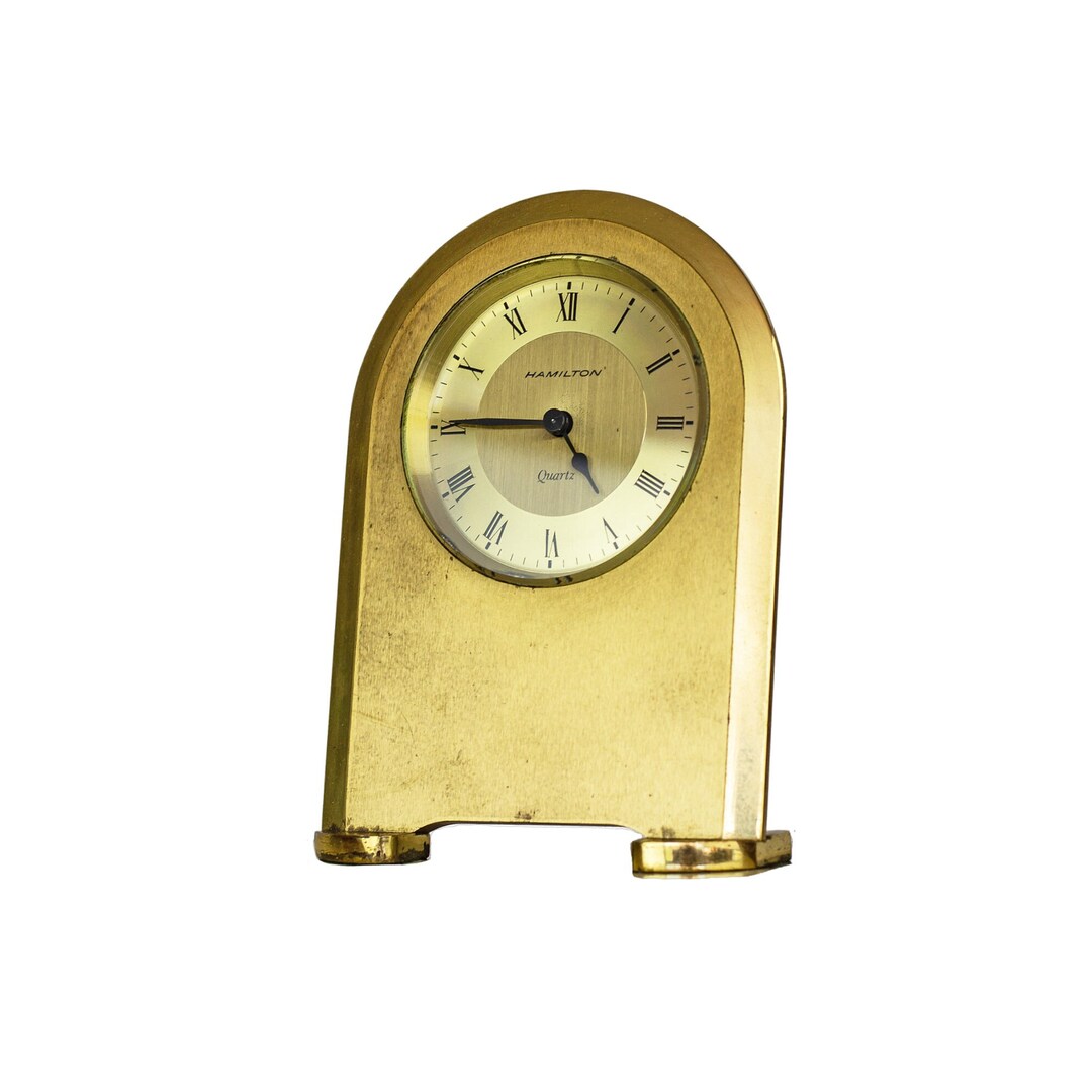 RARE Mid Century Clock Arched Solid Brass Mantel Clock by Etsy