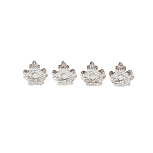 Lot de 4 bougeoirs en verre transparent dans une boîte par William Sonoma 2007 - Vaisselle d'automne pour Thanksgiving - Simple minimaliste