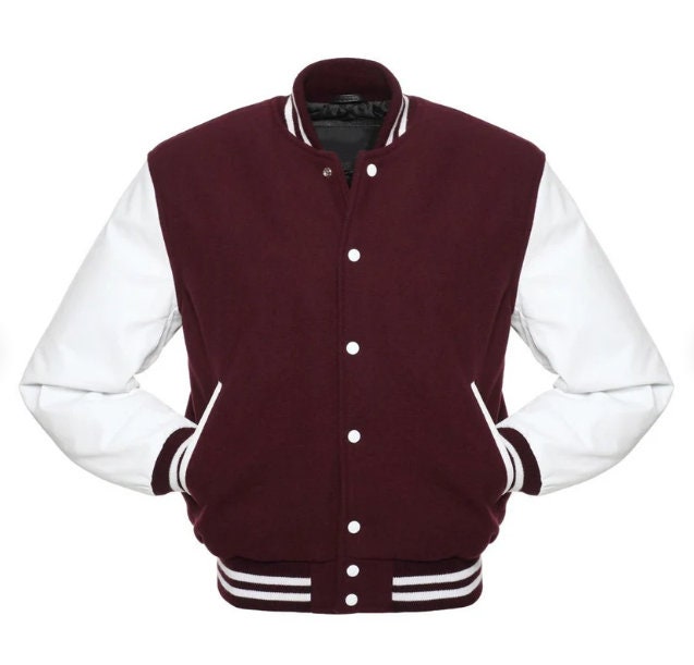 Burgundy Varsity Jacket Outfits For Men (54 ideas & outfits)