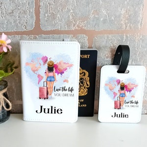 Personalised Passport Covers and matching Luggage Tag image 2