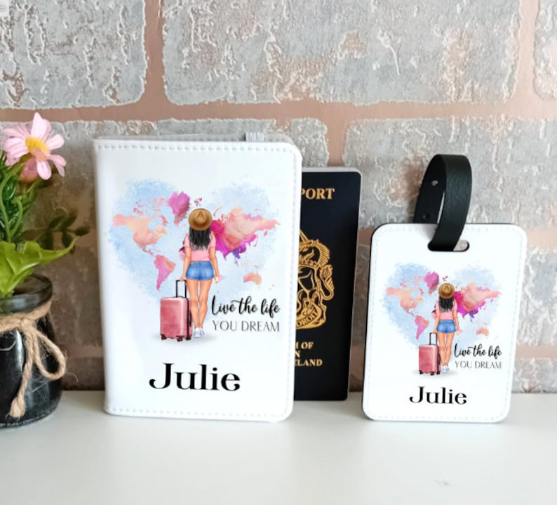 Personalised Passport Covers and matching Luggage Tag image 2