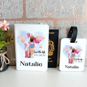 Personalised Passport Covers and matching Luggage Tag image 1