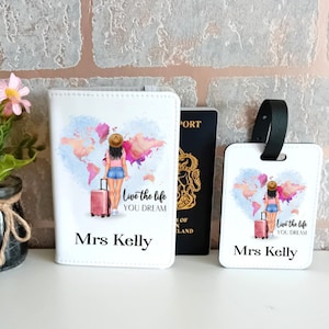 Personalised Passport Covers and matching Luggage Tag image 3