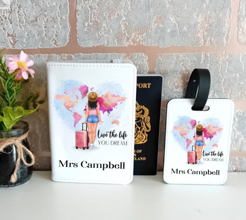 Personalised Passport Covers and matching Luggage Tag image 6