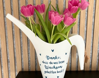 Thank you for helping me grow. Nursery teacher gift, farewell thank you, decorative jug, watering can