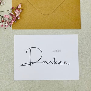 Geschenkkarte von Herzen, Dankeschönkarte, Karte als Dankeschön, Papeterie, Dankeskarte, Geschenke zum Abschied, Geburtstagsgeschenke