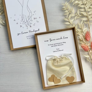personalisiertes Hochzeitsgeschenk, Geldgeschenk zur Hochzeit, Geldgeschenkverpackung, Geschenkschachtel Brautpaar, Hochzeit Geschenkbox
