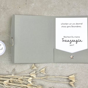 Trauzeugin fragen, Geschenk für die Trauzeugin, Karte für die Trauzeugin, Pocketfoldkarte, Trauzeuginnengeschenk Brautjungferngeschenk