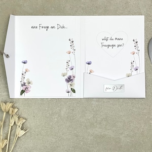 Geschenkkarte Trauzeugin fragen Trauzeuginnengeschenk Hochzeitsplanung Pocketfoldkarte Brautjungferngeschenk Rubbelherz Hochzeit