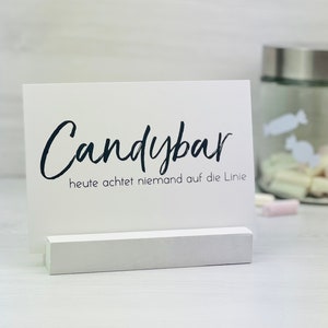 Candybar Beschilderung, Karte für Candybar, Hochzeitspapeterie, Hochzeitsschilder, schlichte Candybarkarte, Beschilderung für Hochzeiten