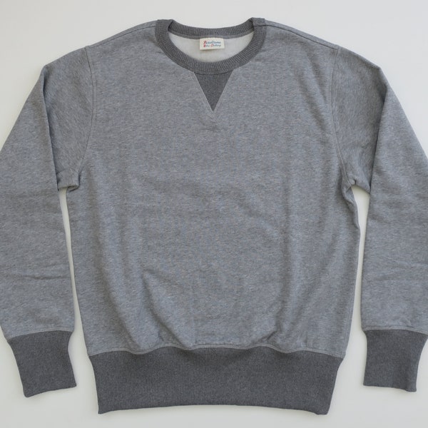 Retro 1940s 1950s style grey cotton sweatshirt