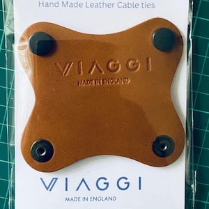 2 x Cable Tidy/Organiser/Cord  in leather - Made in England
