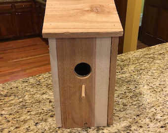 Handmade Bluebird Cedar Bird House