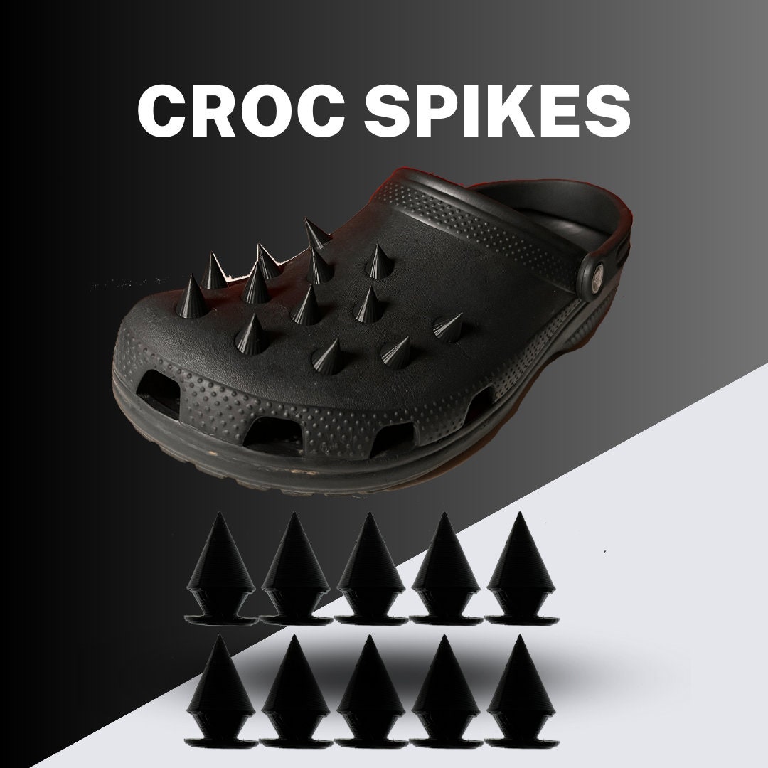 10 X 3D Printed Croc Spikes Fun Goth Jibbitz Charms Made in Etsy