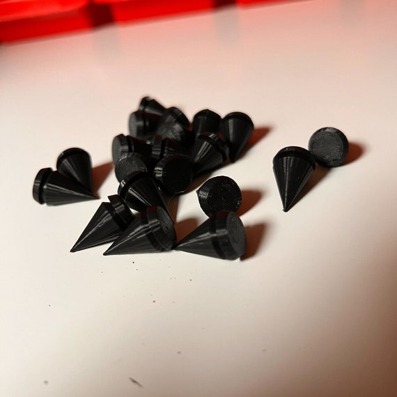 10 X CUSTOM 3D PRINTED CROC SPIKES JIBBITZ FUN ACCESSORIES FREE SHIPPING -  BLACK