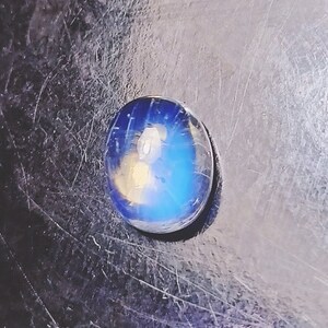 Natural Blue Sheen Moonstone – Oval Cabochon Gemstone – Flashy Rainbow Moonstone for Jewelry Making – Healing Crystal