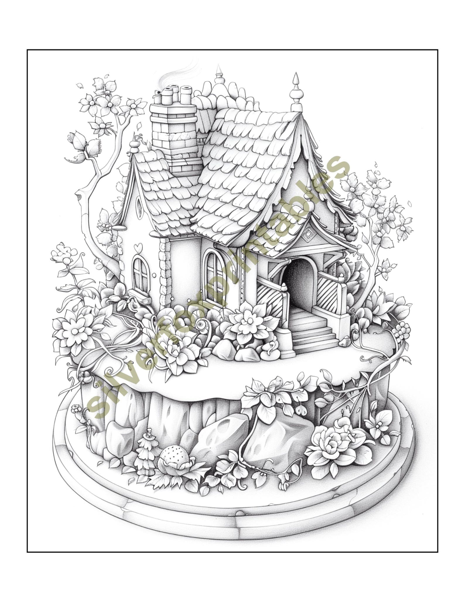 35 Fairy Land Coloring Pages Printable Adults Kids Coloring Pages