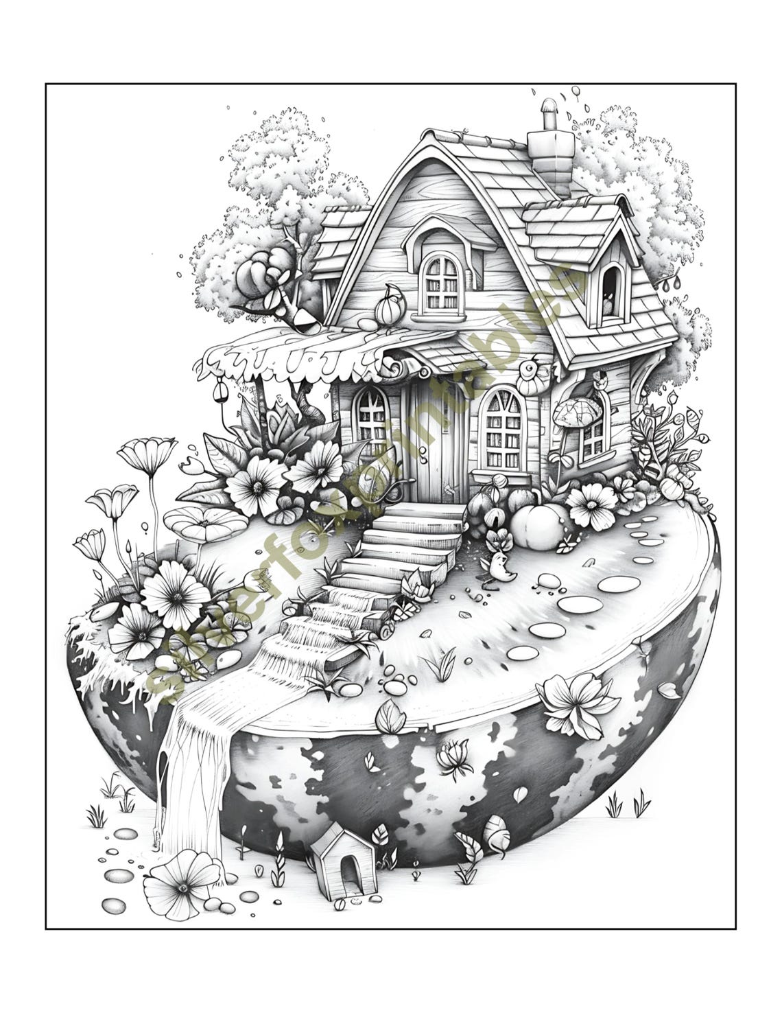 35 Fairy Land Coloring Pages Printable Adults Kids Coloring Pages