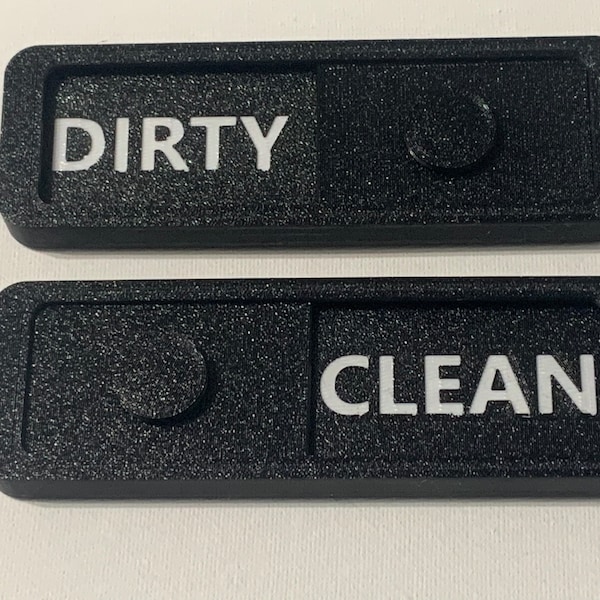 Customizable Dishwasher Magnet Dirty & Clean  (3D Printed)