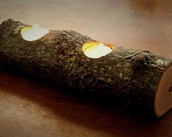 Maple Wood Tea Light Candle Holder