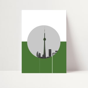 Toronto downtown , CN tower in Canada Photography and graphic design wall art, giclee print