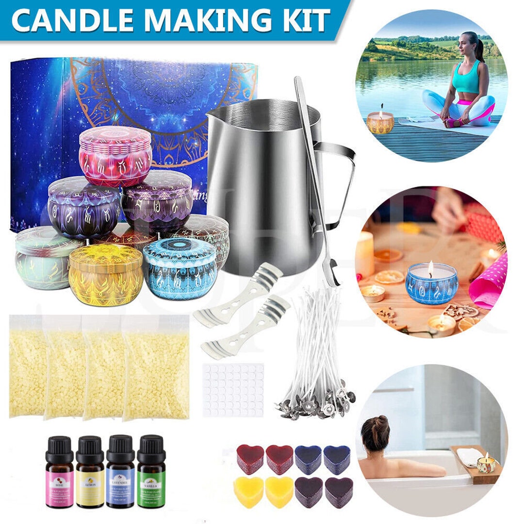 135PCS Candle Making Kit Wicks Stick Pouring Pot Candles Craft Etsy
