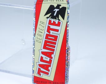 Tecate (Tacamote) Parody 3" Holographic Sticker, Tallboy Cerveza