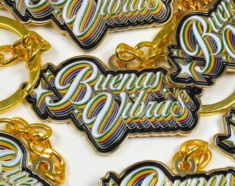 Buenas Vibras Keychain, Good Vibes, Gift, Peace, Gift
