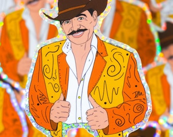 Joan Sebastian 3" Holographic Sticker, Mexican, Latino, Singer