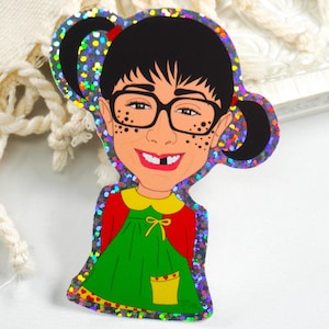 La Chilindrina 3&quot; Holographic Sticker, El Chavo del 8 Parody Mexican, Latina sticker, Shinny