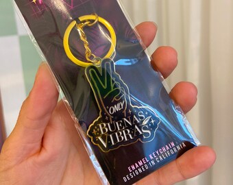 Only Buenas Vibras Keychain, Good Vibes, Gift, Peace, Gift
