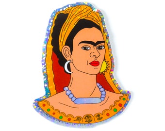 La Mujer Holographic Sticker, Latino Art, Waterproof 3"