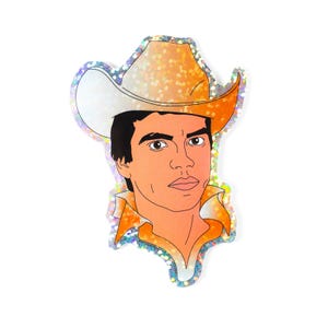 Chalino Sanchez (Brown) 3&quot;Holographic Sticker, Latino, Mexican Inspired Sticker, Waterproof