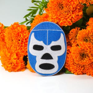 Blue Demon Iron on Patch, Luchador, Gift, Mucha Lucha