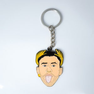Bad Bunny Rey Keychain, Car Keychain, Gift, Latino