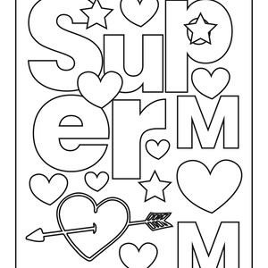 Mom Card, Mom Homemade Card, Mom Coloring Pages, Mom Digital Download