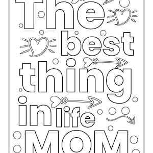 Mom Card, Mom Homemade Card, Mom Coloring Pages, Mom Digital Download