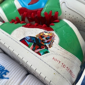 Abstract Joker Air Jordan 1s, Custom Sneakers