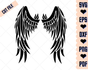 Angel Wings SVG: modern trendy gesneden bestand (digitale download)