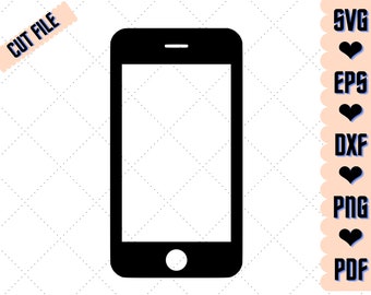 Mobiele tablet smartphone iPhone telefoon overzicht Clipart digitale download SVG EPS PNG pdf dxf pdf gesneden bestanden voor commerciële instant download