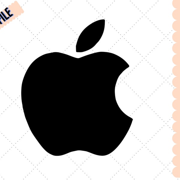 Apple Logo Iphone sofort-download Clipart svg png eps pdf dxf digitale Datei Cricut Schnitt Kommerziell persönlicher Gebrauch Silhouette VektorVinylDecal