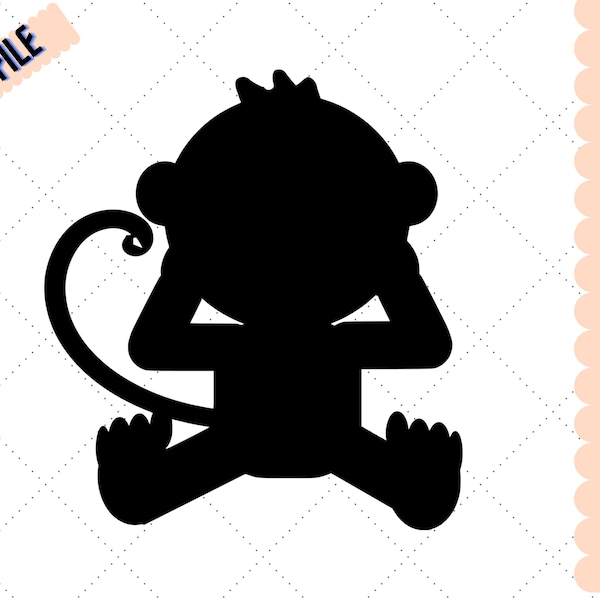 Monkey Jungle Animals SVG Set. Safari Animals SVG. Cricut cut files, Silhouette files. Outline, Stencil. Jungle animals png dxf. Clipart eps