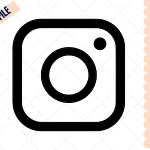 Instagram svg social media file svg cricut screen print instant download clipart instagram icon svg png eps pdf dxf, digital files digital