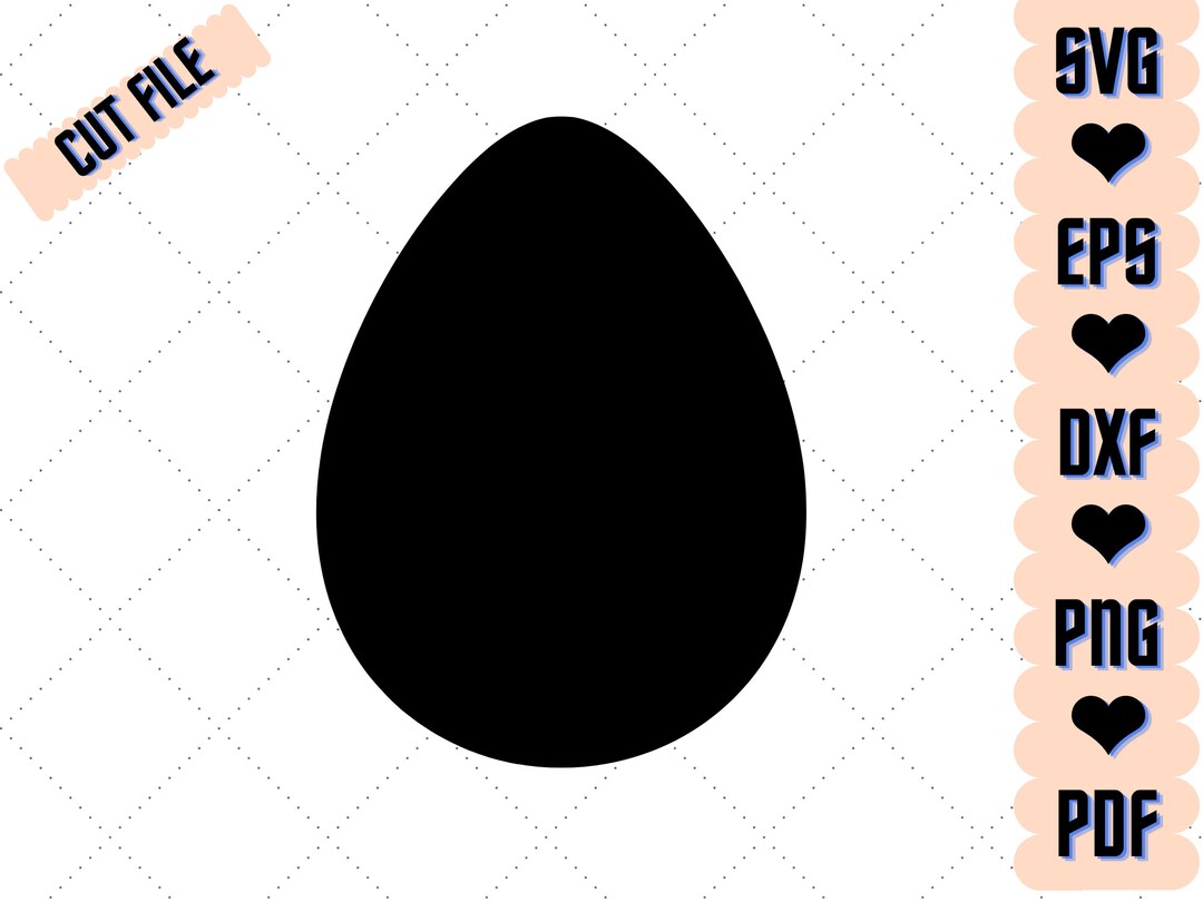 Easter Egg Cut File (svg, Png, Pdf, Eps, Dxf Digital Download) - Etsy ...