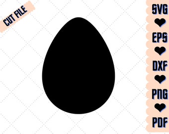 Paasei gesneden bestand (svg, png, pdf, eps, dxf digitale download)
